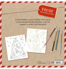 Metallic-Malblock - Frohe Weihnachten!