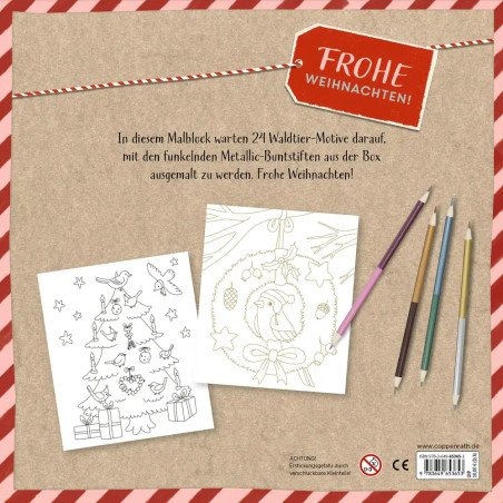 Metallic-Malblock - Frohe Weihnachten!