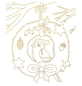 Metallic-Malblock - Frohe Weihnachten!