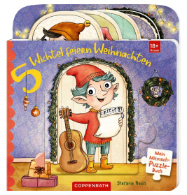 Mein Mitmach-Puzzle-Buch: 5 Wichtel feiern Weihnachten