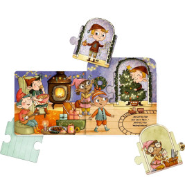 Mein Mitmach-Puzzle-Buch: 5 Wichtel feiern Weihnachten