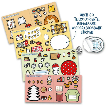 Cozy Stickerhaus - Kleiner Bär