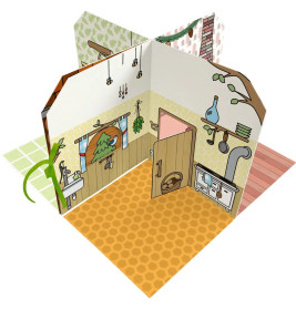 Cozy Stickerhaus - Kleiner Bär