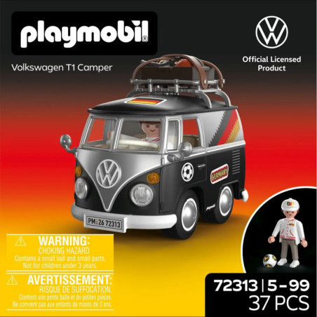 PLAYMOBIL Volkswagen T1 Camper GER Edition (72313) – Detailgetreues Modell mit Ausstattung
