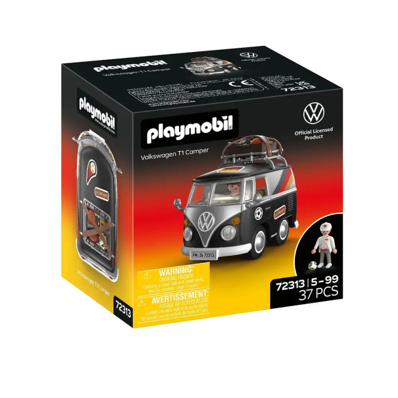 PLAYMOBIL Volkswagen T1 Camper GER Edition (72313) – Detailgetreues Modell mit Ausstattung