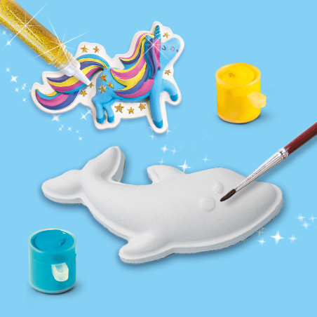 SES Gießen & Anmalen Mega Box Unicorn: Bastelset für magische Einhörner ab 5 Jahren