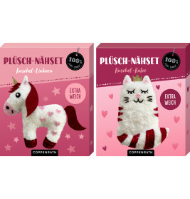 Plüsch-Nähset (Katze/Einhorn) - 100% selbst gemacht