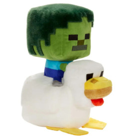 Mattel Minecraft Deluxe Plüschfigur Chicken Jockey | ca. 20cm – Kuscheliger Spielheld