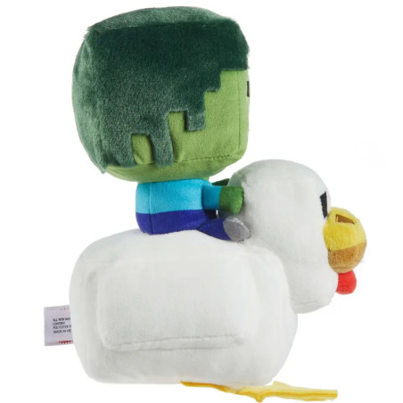 Mattel Minecraft Deluxe Plüschfigur Chicken Jockey | ca. 20cm – Kuscheliger Spielheld