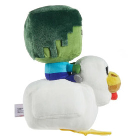 Mattel Minecraft Deluxe Plüschfigur Chicken Jockey | ca. 20cm – Kuscheliger Spielheld