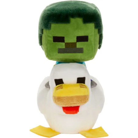 Mattel Minecraft Deluxe Plüschfigur Chicken Jockey | ca. 20cm – Kuscheliger Spielheld