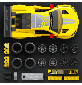 Mattel Brick Shop Hot Wheels Speed Corvette