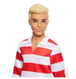 Barbie Fashionistas Ken Puppe – Modernes Rot-Weißes Hemd & Kurze Hose | NEU