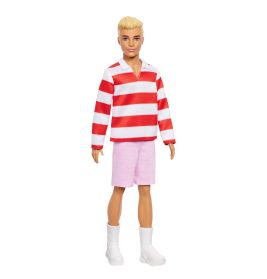 Barbie Fashionistas Ken Puppe – Modernes Rot-Weißes Hemd & Kurze Hose | NEU