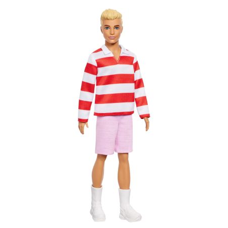 Barbie Fashionistas Ken Puppe – Modernes Rot-Weißes Hemd & Kurze Hose | NEU