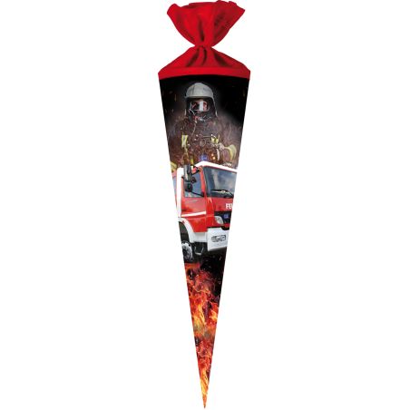 Nestler Schultüte Feuerwehr 70 cm – Rund, aus Filz & für Nachwuchs-Helden