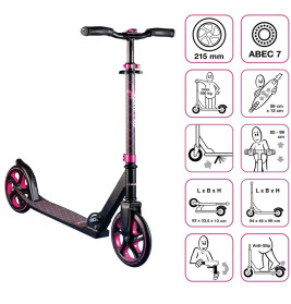 muuwmi Aluminium Scooter Pro 215 mm new pink