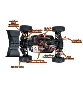 DF-Models Z06 B2 RC Buggy 1:14 RTR – Ready-to-Run, 2,4 GHz, Offroad-Spaß