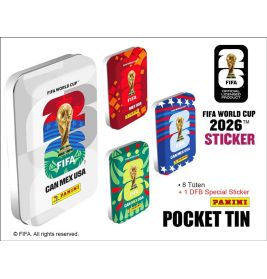 FIFA WM 26 Sticker Pocket Tin – Kompakte Metalldose für Sammelsticker | Offizielles Lizenzprodukt