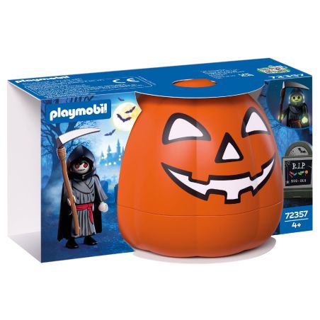 PLAYMOBIL Kürbis Sensenmann 72357 – Grusel-Figur für deine Halloween-Welt