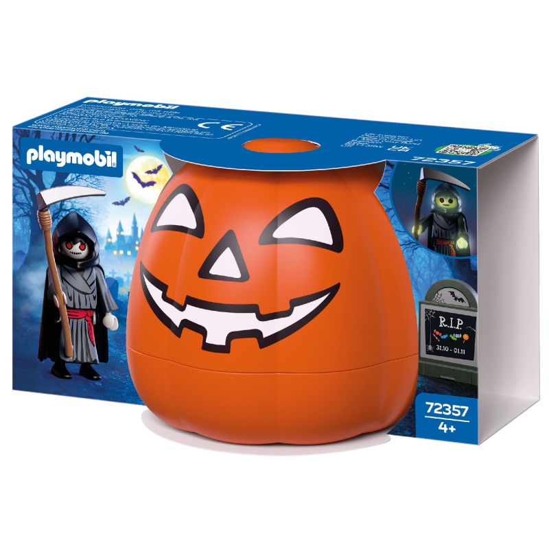 PLAYMOBIL Kürbis Sensenmann 72357 – Grusel-Figur für deine Halloween-Welt
