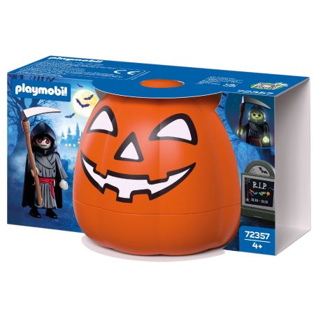 PLAYMOBIL Kürbis Sensenmann 72357 – Grusel-Figur für deine Halloween-Welt