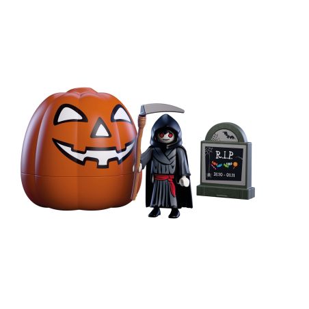 PLAYMOBIL Kürbis Sensenmann 72357 – Grusel-Figur für deine Halloween-Welt