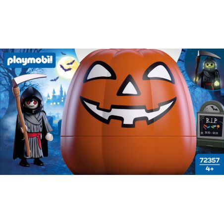 PLAYMOBIL Kürbis Sensenmann 72357 – Grusel-Figur für deine Halloween-Welt