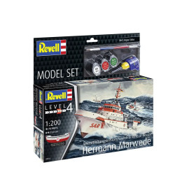 Revell Modellbausatz: Seenotkreuzer Hermann Marwede 1:200 | Detailliert & inkl. Zubehör | Ab 12 J.