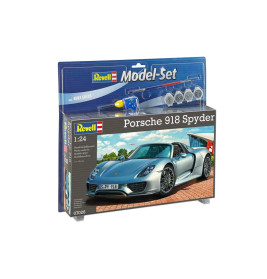 Revell Modellbausatz Porsche 918 Spyder 1:24 – Model Set mit Basiszubehör – Für Sportwagen-Fans