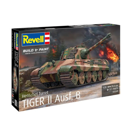 Revell Modellbausatz Tiger II Ausf.B (Henschel Turret) 1:35 – Königstiger Panzer – Militärfahrzeuge