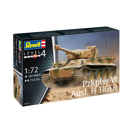Revell Modellbausatz PzKpfw VI Ausf. H Tiger 1:72 – Panzer Kampfpanzer Weltkrieg Militär