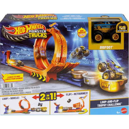 Mattel Hot Wheels Monster Trucks Loop & Flip Bigfoot Spielset JBX64 | 50. Jubiläum