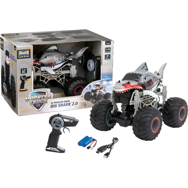 Revell Control Big Shark 2.0 Monster Truck RC – 15 km/h Offroad-Action für Kids ab 8