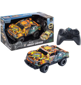 Revell Control RC Car Ghost Driver Orange – Ferngesteuertes Auto 1:22, LED-Licht, 7 km/h, ab 6
