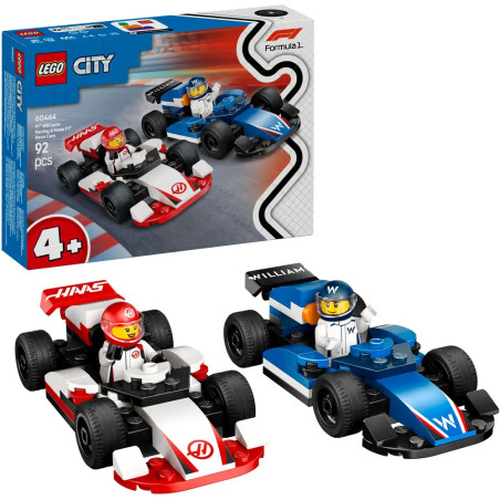 LEGO City 60464 F1 Williams Racing & Haas F1 Rennautos – Doppelpack für spannende Rennen | Ab 4 Jahren
