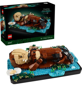 LEGO Ideas 21366 Seeotter mit Baby | Detailverliebtes Ausstellungsstück & Geschenk für Tierliebhaber