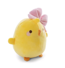 NICI Piu Piu Kuscheltier Molang – Flauschiger Plüschfreund 16cm (mit rosa Schleife)