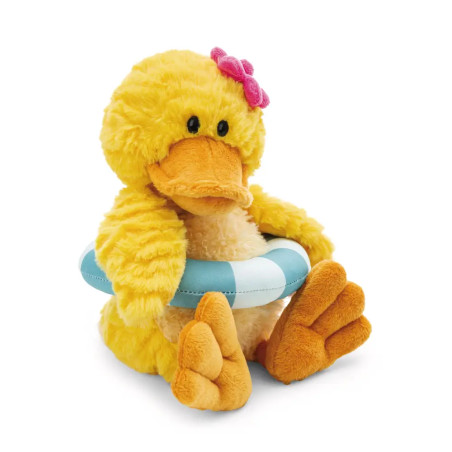 NICI Kuscheltier Ente Pooline 25cm mit Schwimmreifen – Fröhlicher Plüsch für Abenteuer