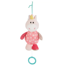 NICI Spieluhr Einhorn Stupsi | 18cm Babyspielzeug | Brahms Wiegenlied | kuschelweich | Schlafbegleiter
