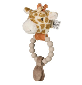Sterntaler Greifling GIRAFFE Kaya Goldbraun - Weiche Rassel & Beißring für Babys - 3302578
