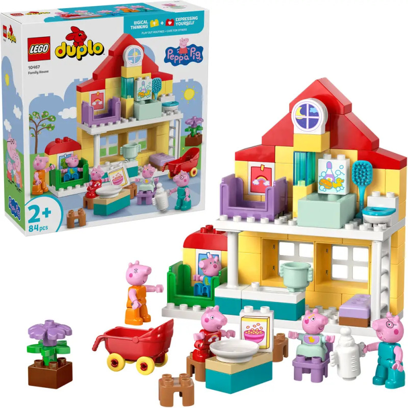 LEGO Duplo Familienhaus (10467) – 3 Modelle in 1 Bausteine Set mit Figuren ab 2 Jahren