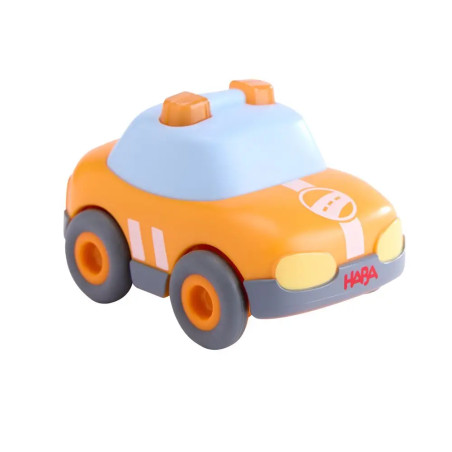 HABA Cars Safety Car – Nachhaltiges Spielzeugauto mit Schwungmotor | Für Kinder ab 2