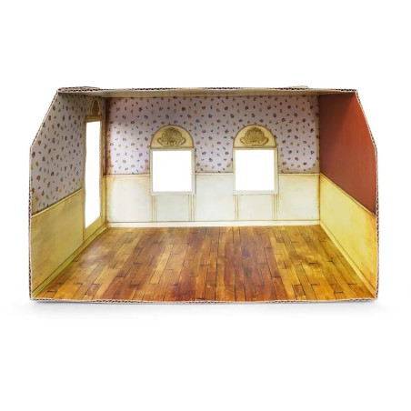 Maileg Mäusehaus Zimmer Wohnzimmer aus Karton – Einfacher Aufbau für kreatives Spiel