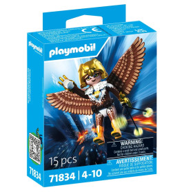 PLAYMOBIL Heroes Flügel-Heldin Skyclash – Sammelfigur mit Falkenflügeln & Bolas-Waffe