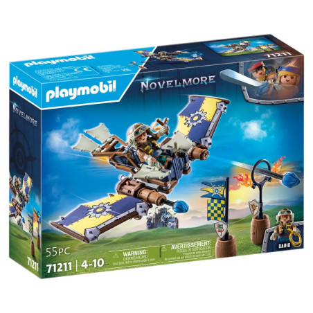 PLAYMOBIL Novelmore: Darios Kanonen-Fluggleiter – Ritterspielzeug für spannende Abenteuer