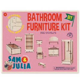 Invento Sam & Julia DIY Mini-Badezimmer Bastelset – Möbelbausatz für Mäusehaus | ab 6 Jahren