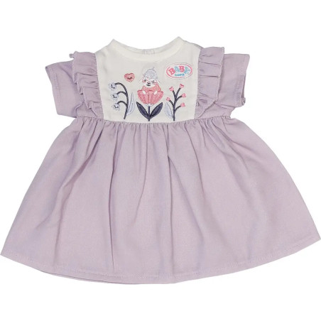 Zapf Creation® BABY born Kleid Waldmotiv 43cm | Nachhaltig | Für Puppen ab 3 Jahre