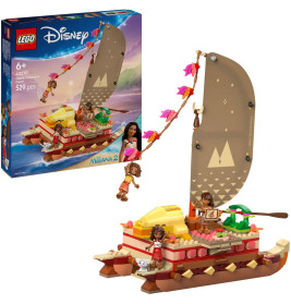LEGO Disney Princess 43270 Vaianas Abenteuerfloß – Detailreiches Zweirumpfboot mit Figuren | Ab 6 Jahren