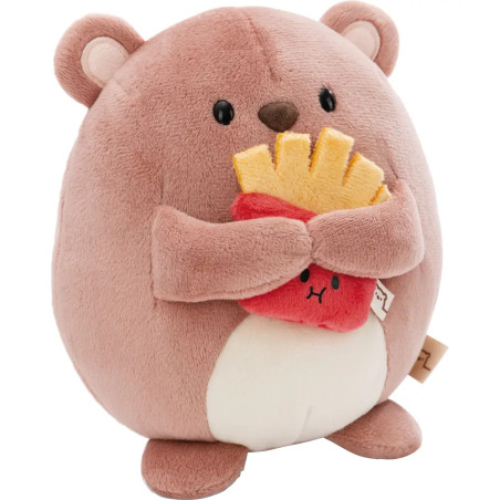 NICI mymochi Bär Nomo (16cm) & Pommes Kuscheltier | Super Soft Kawaii Plüschtier | Geschenkbox
